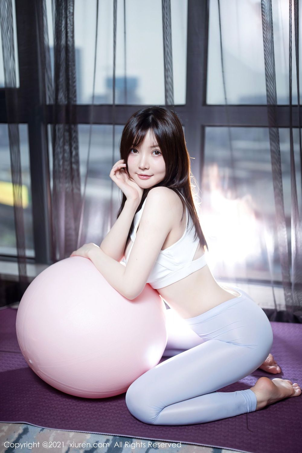 秀人网美女模特糯美子Mini健身房紧身运动内衣系列诱人写真-御萝部落