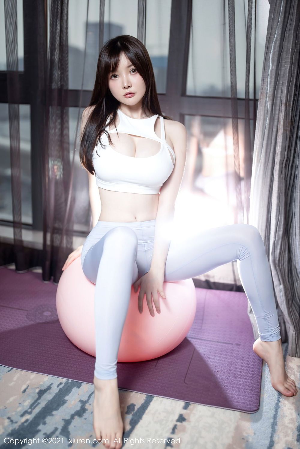 秀人网美女模特糯美子Mini健身房紧身运动内衣系列诱人写真-御萝部落