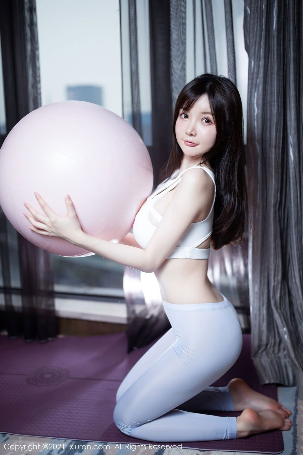 秀人网美女模特糯美子Mini健身房紧身运动内衣系列诱人写真-御萝部落