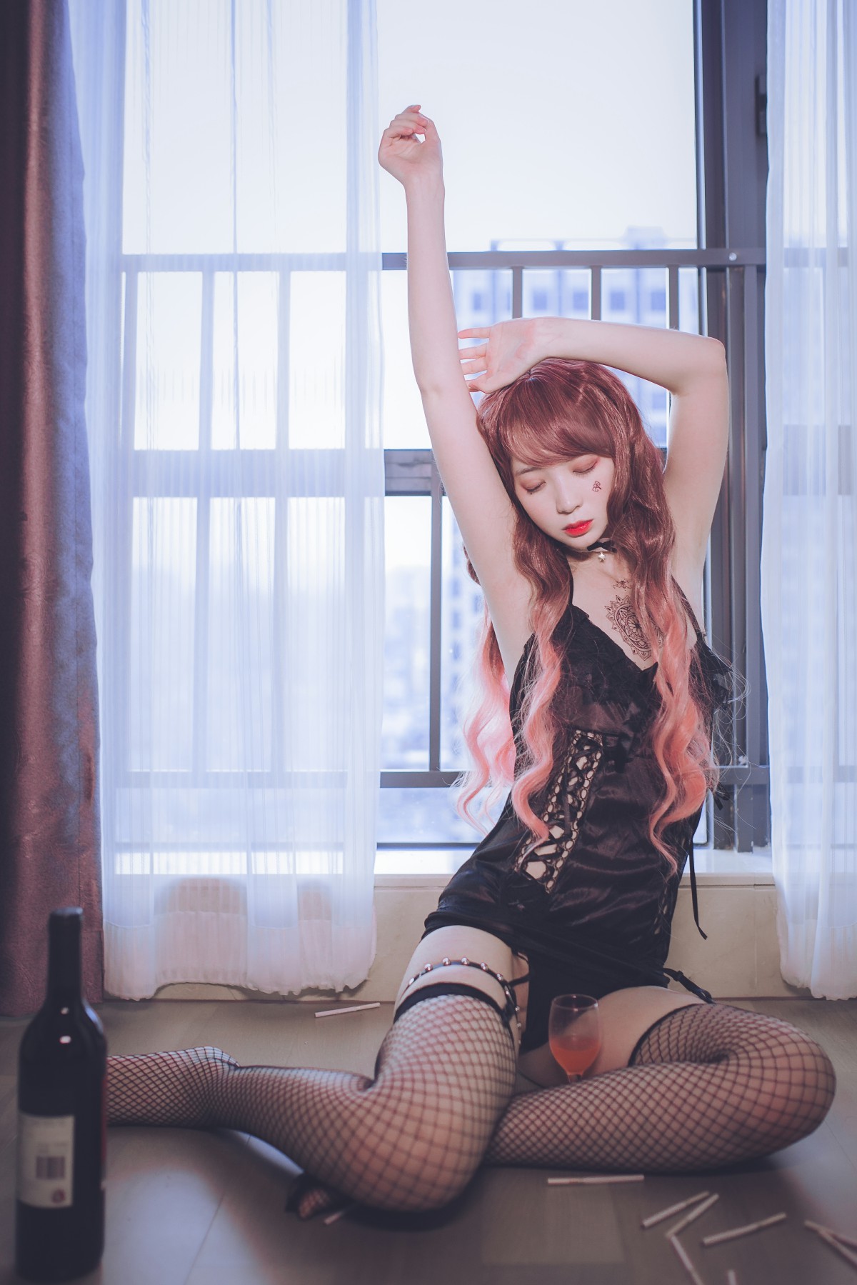 疯猫ss -黑色吊带袜 – COSPLAY