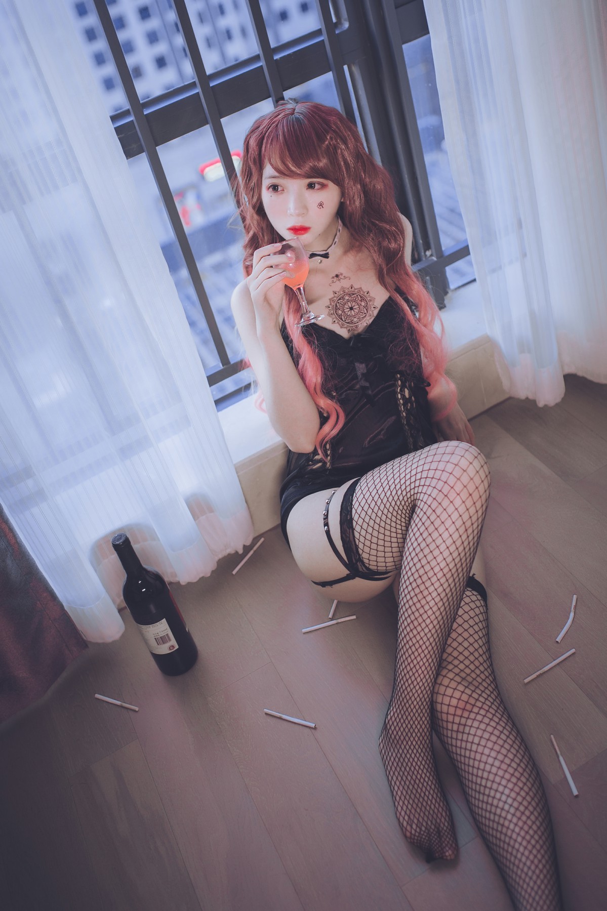疯猫ss -黑色吊带袜 – COSPLAY