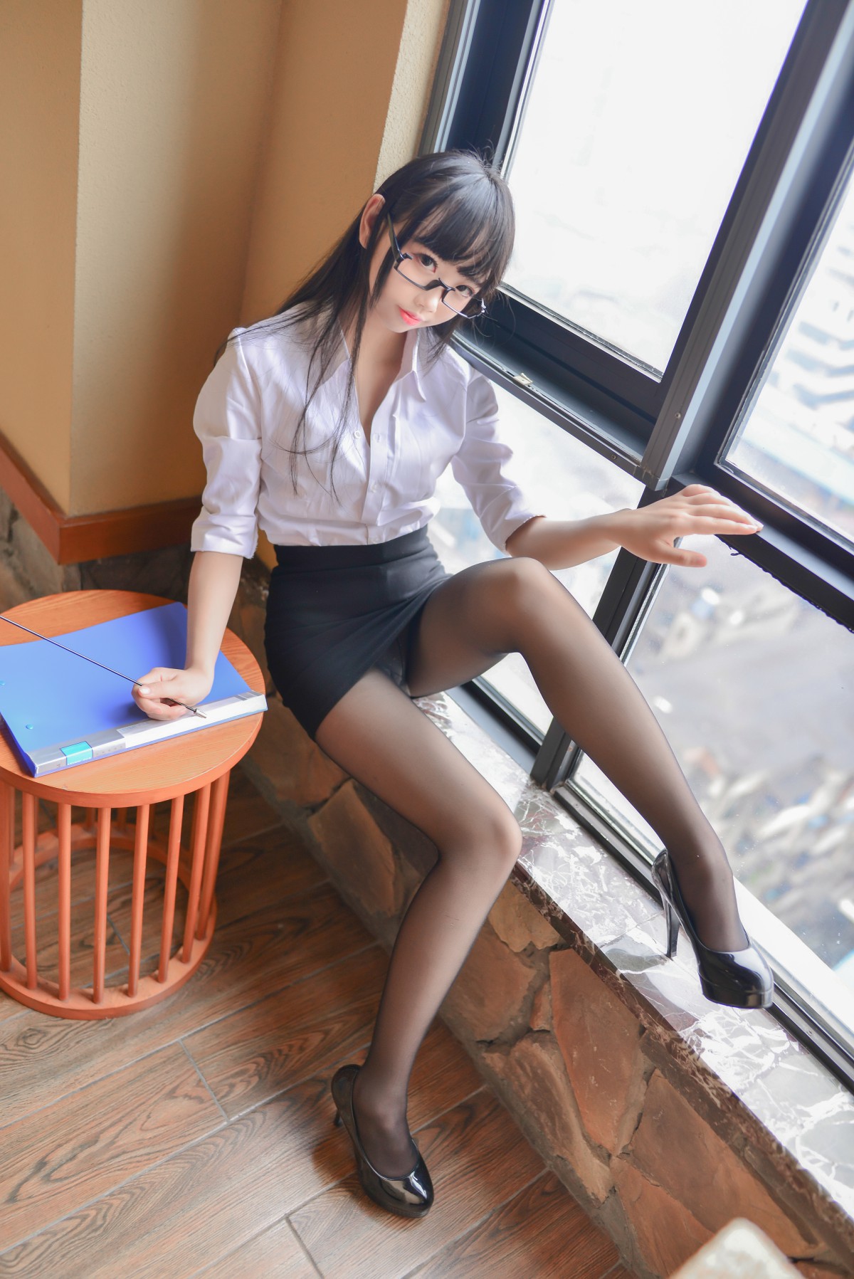 [Cosplay]雪琪 – 教师黑丝 – COSPLAY